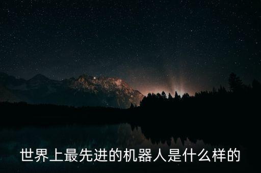 全球最先進的機器人，世界上最先進的機器人是什么