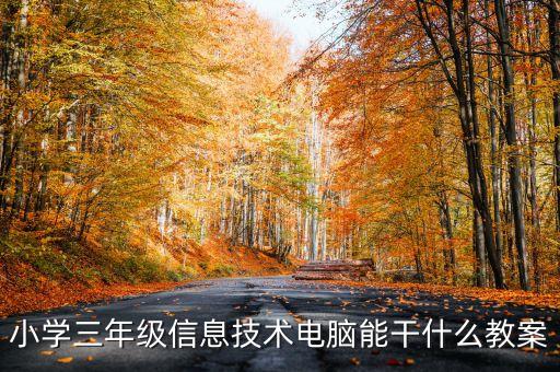 小學(xué)三年級(jí)信息技術(shù)電腦能干什么教案