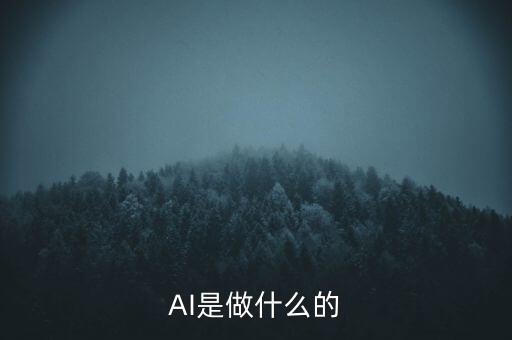 AI是做什么的