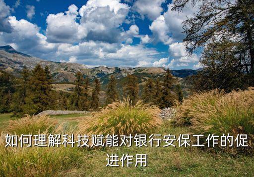 如何理解科技賦能對銀行安保工作的促進(jìn)作用