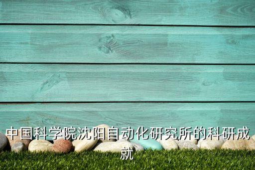中國科學(xué)院沈陽自動化研究所的科研成就