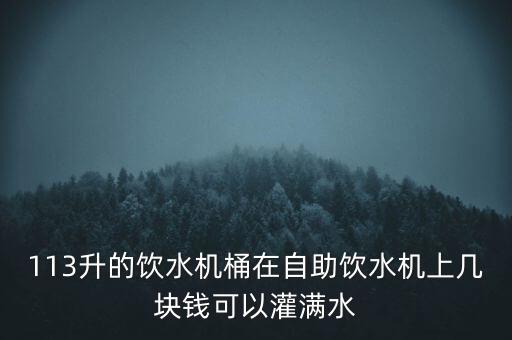 113升的飲水機桶在自助飲水機上幾塊錢可以灌滿水