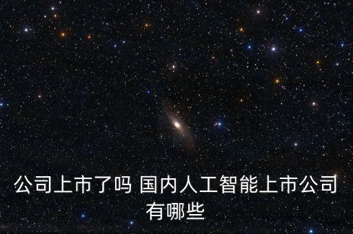 公司上市了嗎 國(guó)內(nèi)人工智能上市公司有哪些