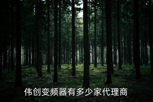 偉創(chuàng)變頻器有多少家代理商