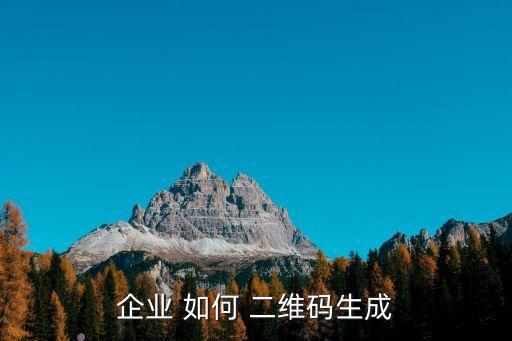 企業(yè) 如何 二維碼生成