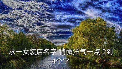 求一女裝店名字 稍微洋氣一點(diǎn) 2到4個字