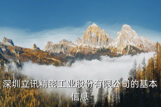 深圳立訊精密工業(yè)股份有限公司的基本信息
