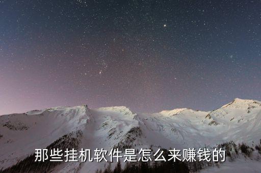 掛機(jī)器人怎么賺錢的視頻，那些掛機(jī)軟件是怎么來(lái)賺錢的