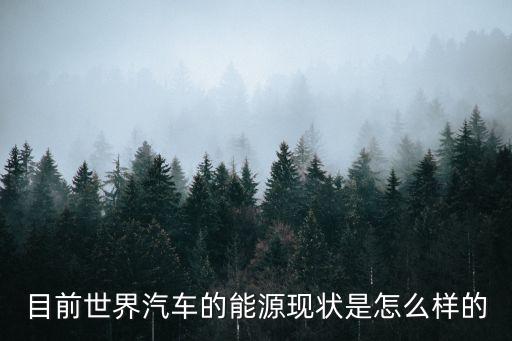 目前世界汽車(chē)的能源現(xiàn)狀是怎么樣的