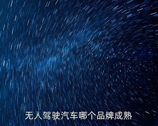 無人駕駛電動汽車品牌，無人駕駛汽車哪個品牌成熟