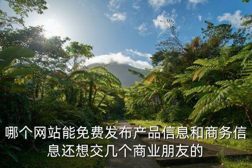 哪個網(wǎng)站能免費發(fā)布產品信息和商務信息還想交幾個商業(yè)朋友的