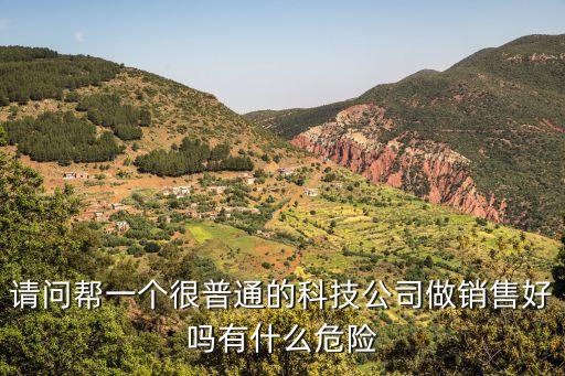 請問幫一個很普通的科技公司做銷售好嗎有什么危險