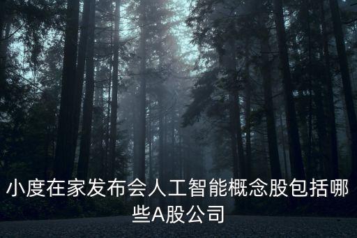 小度在家發(fā)布會(huì)人工智能概念股包括哪些A股公司