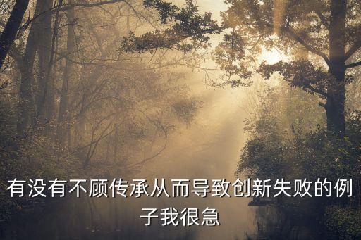 有沒(méi)有不顧傳承從而導(dǎo)致創(chuàng)新失敗的例子我很急