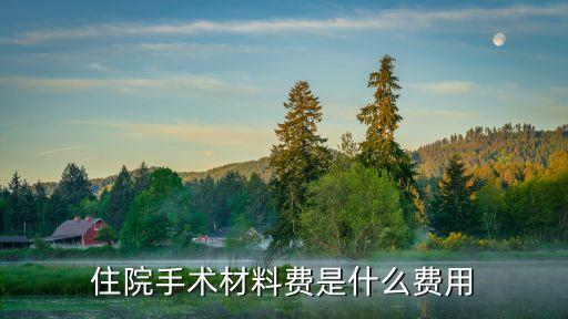住院手術(shù)材料費(fèi)是什么費(fèi)用