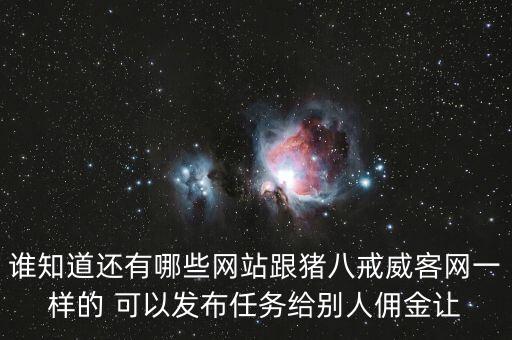 誰知道還有哪些網(wǎng)站跟豬八戒威客網(wǎng)一樣的 可以發(fā)布任務給別人傭金讓