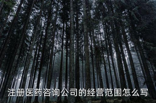 注冊醫(yī)藥咨詢公司的經(jīng)營范圍怎么寫