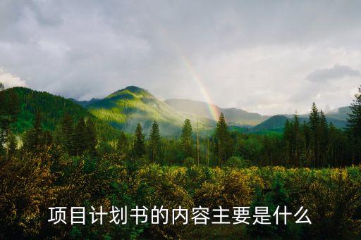 項目計劃書的內(nèi)容主要是什么
