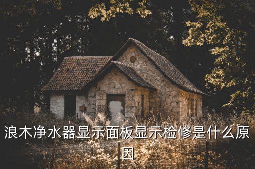 浪木凈水器顯示面板顯示檢修是什么原因