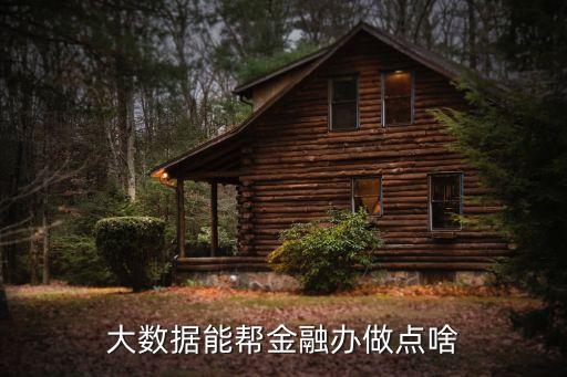 大數(shù)據(jù)能幫金融辦做點啥