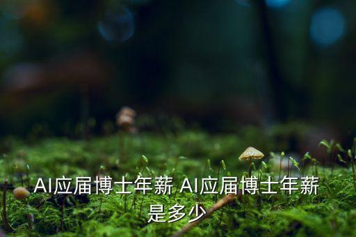 AI應(yīng)屆博士年薪 AI應(yīng)屆博士年薪是多少