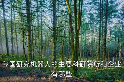 我國(guó)研究機(jī)器人的主要科研院所和企業(yè)有哪些