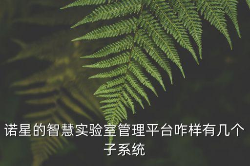 實(shí)驗(yàn)室智慧管理平臺(tái)，諾星的智慧實(shí)驗(yàn)室管理平臺(tái)咋樣有幾個(gè)子系統(tǒng)