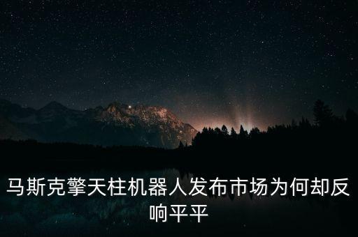 馬斯克擎天柱機(jī)器人發(fā)布市場(chǎng)為何卻反響平平