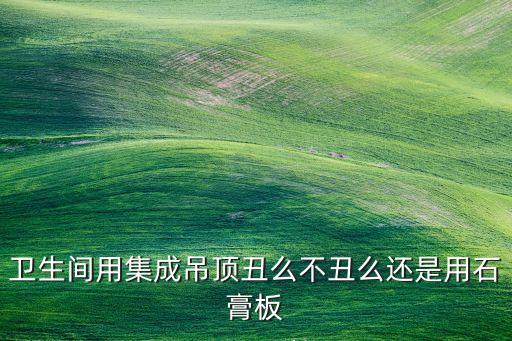 衛(wèi)生間集成吊頂圖片，衛(wèi)生間用集成吊頂丑么不丑么還是用石膏板