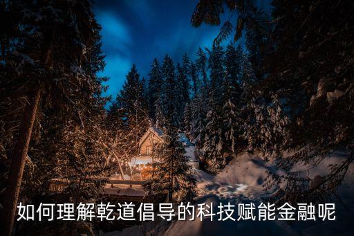 如何理解乾道倡導(dǎo)的科技賦能金融呢