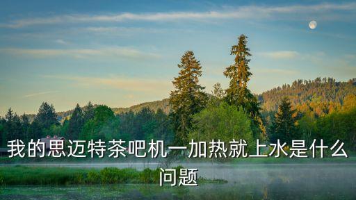 我的思邁特茶吧機一加熱就上水是什么問題