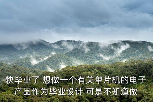 快畢業(yè)了 想做一個有關(guān)單片機的電子產(chǎn)品作為畢業(yè)設(shè)計 可是不知道做