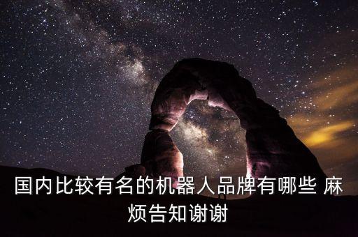 國內(nèi)比較有名的機(jī)器人品牌有哪些 麻煩告知謝謝