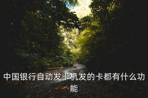 中國銀行自動發(fā)卡機(jī)發(fā)的卡都有什么功能