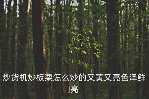 炒貨機炒板栗怎么炒的又黃又亮色澤鮮亮