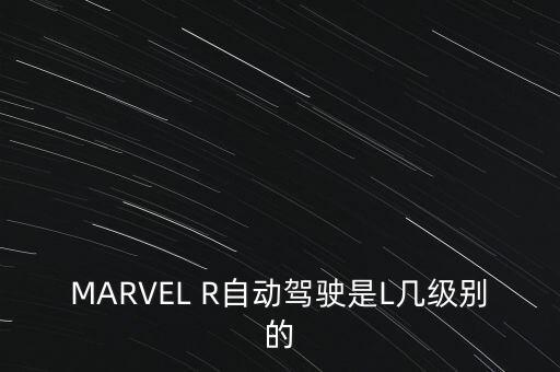 MARVEL R自動駕駛是L幾級別的