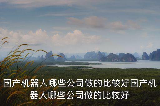 中國最新機(jī)器人企業(yè)排名，中國工業(yè)機(jī)器人企業(yè)規(guī)模排名