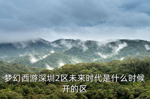 深圳未來時(shí)代，夢(mèng)幻西游深圳2區(qū)未來時(shí)代是什么時(shí)候開的