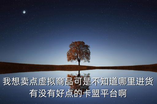 我想賣(mài)點(diǎn)虛擬商品可是不知道哪里進(jìn)貨有沒(méi)有好點(diǎn)的卡盟平臺(tái)啊