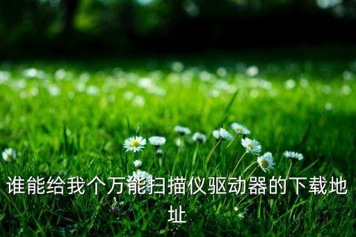 誰能給我個(gè)萬能掃描儀驅(qū)動(dòng)器的下載地址