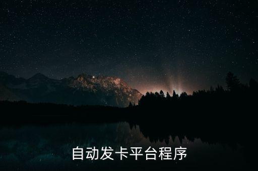 自動發(fā)卡平臺程序