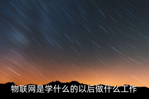 物聯(lián)網(wǎng)是學(xué)什么的以后做什么工作