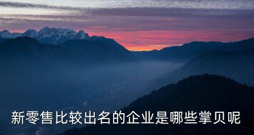 新零售比較出名的企業(yè)是哪些掌貝呢