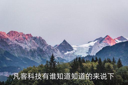 凡客科技有誰知道知道的來說下