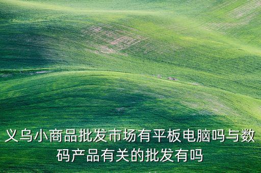 義烏小商品批發(fā)市場電子產(chǎn)品，義烏小商品批發(fā)市場有平板電腦嗎與數(shù)碼產(chǎn)品有關(guān)的批發(fā)有嗎