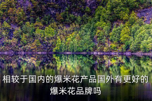 相較于國內(nèi)的爆米花產(chǎn)品國外有更好的爆米花品牌嗎