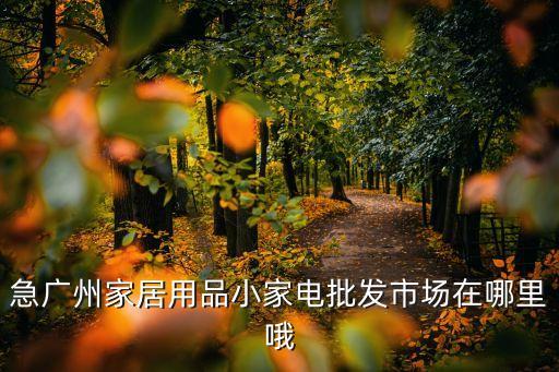 急廣州家居用品小家電批發(fā)市場(chǎng)在哪里哦