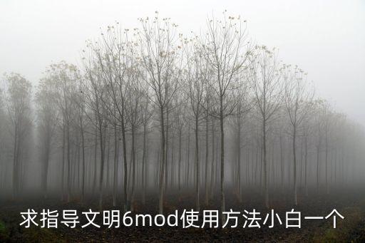 文明6未來(lái)科技mod，求指導(dǎo)文明6mod使用方法小白一個(gè)