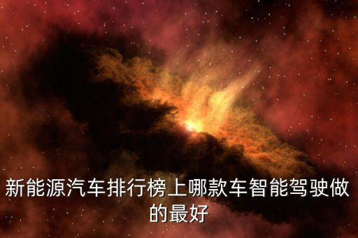 新能源汽車排行榜上哪款車智能駕駛做的最好
