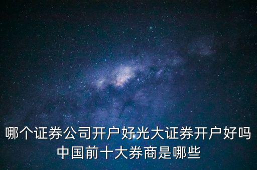 哪個(gè)證券公司開戶好光大證券開戶好嗎中國前十大券商是哪些